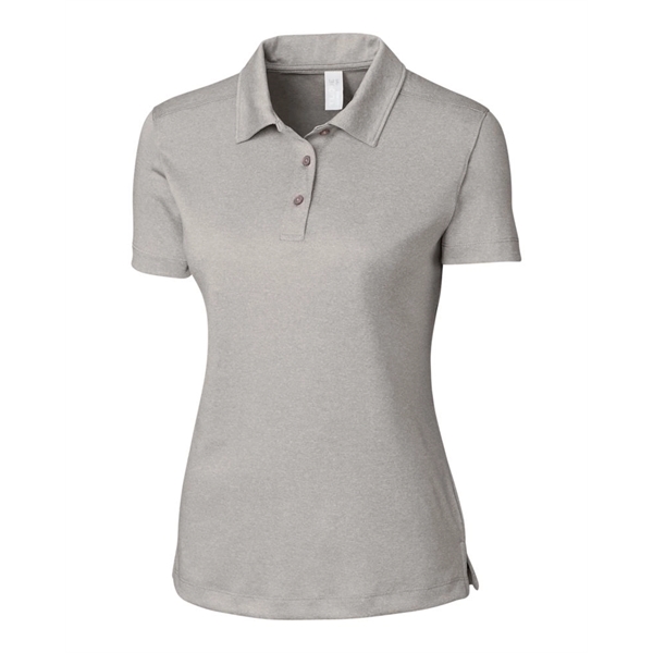 Women's polo with short sleeves, three-button placket, self-fabric neck trim, and... from ASI 47965 Cutter & Buck