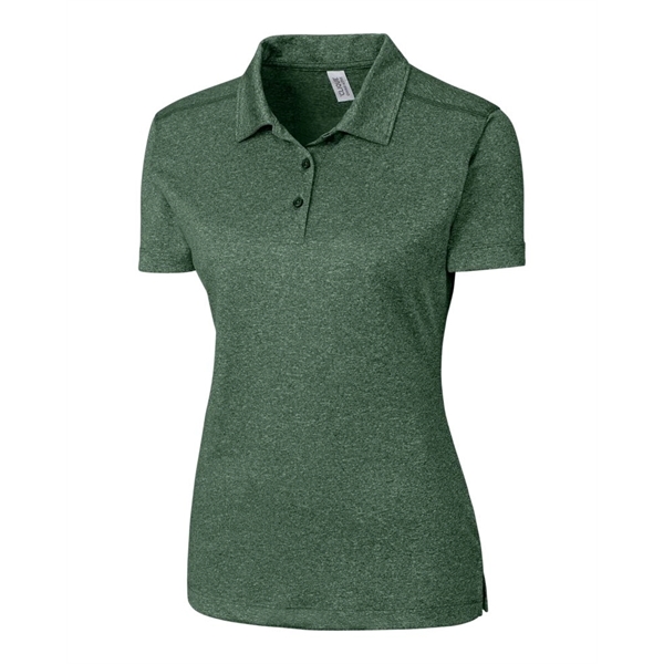 Women's polo with short sleeves, three-button placket, self-fabric neck trim, and... from ASI 47965 Cutter & Buck
