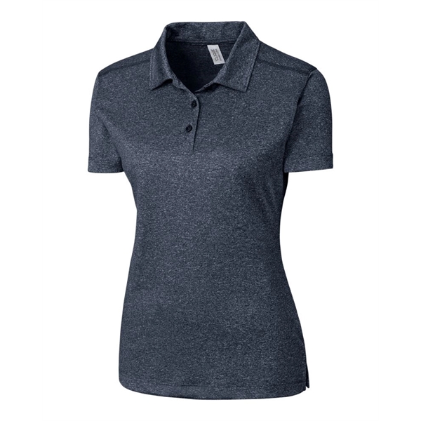 Women's polo with short sleeves, three-button placket, self-fabric neck trim, and... from ASI 47965 Cutter & Buck
