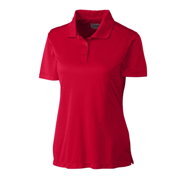 Women's polo with short sleeves, self-fabric collar, and three-button placket.... from ASI 47965 Cutter & Buck