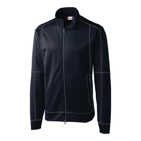 Men's jacket with a full-zip, brushed fleece interior, moisture-wicking performance, and... from ASI 47965 Cutter & Buck
