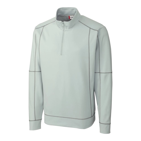 Men's sweatshirt with a half-zip, brushed fleece interior, moisture-wicking performance, and... from ASI 47965 Cutter & Buck