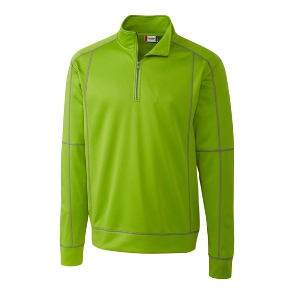 Men's sweatshirt with a half-zip, brushed fleece interior, moisture-wicking performance, and... from ASI 47965 Cutter & Buck
