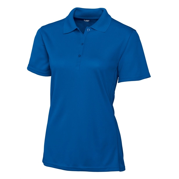 Women's polo with short sleeves, moisture-wicking performance, 3-button placket, and rib-knit... from ASI 47965 Cutter & Buck