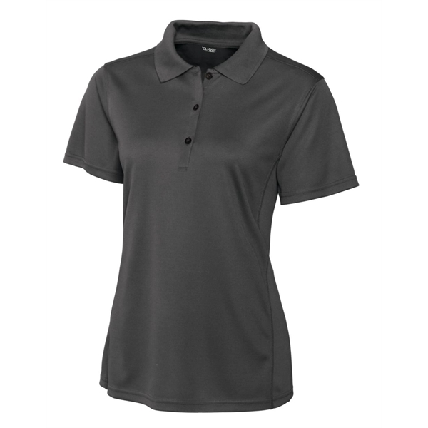 Women's polo with short sleeves, moisture-wicking performance, 3-button placket, and rib-knit... from ASI 47965 Cutter & Buck