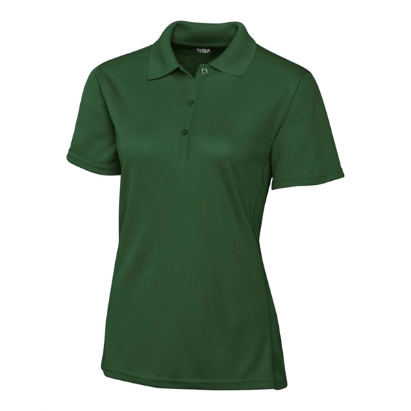 Women's polo with short sleeves, moisture-wicking performance, 3-button placket, and rib-knit... from ASI 47965 Cutter & Buck