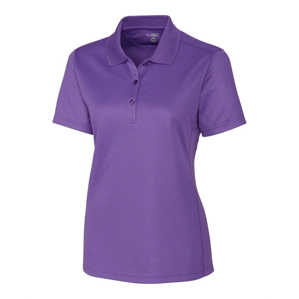 Women's polo with short sleeves, moisture-wicking performance, 3-button placket, and rib-knit... from ASI 47965 Cutter & Buck