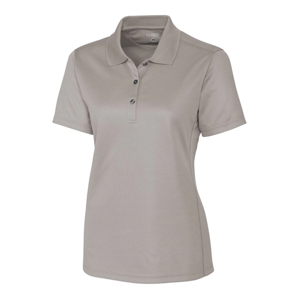 Women's polo with short sleeves, moisture-wicking performance, 3-button placket, and rib-knit... from ASI 47965 Cutter & Buck
