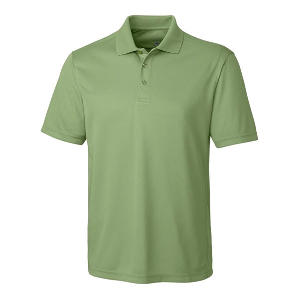 Men's polo with short sleeves, moisture-wicking performance, 3-button placket, and rib-knit... from ASI 47965 Cutter & Buck