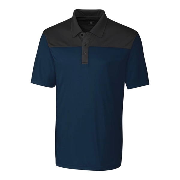 Men's polo with short sleeves, self-fabric collar, three-button placket, and open... from ASI 47965 Cutter & Buck