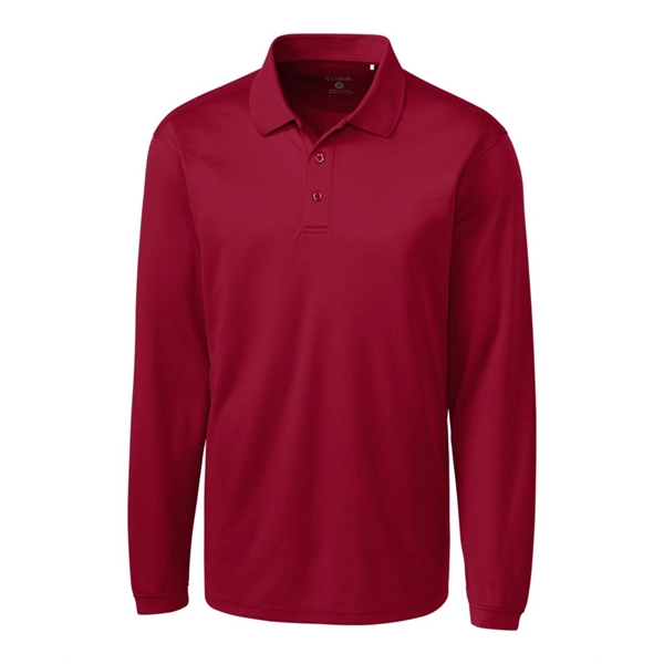 Men's polo with long sleeves, moisture-wicking performance, 3-button placket, and rib-knit... from ASI 47965 Cutter & Buck