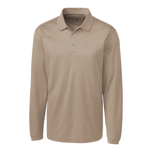 Men's polo with long sleeves, moisture-wicking performance, 3-button placket, and rib-knit... from ASI 47965 Cutter & Buck