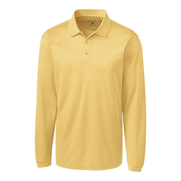 Men's polo with long sleeves, moisture-wicking performance, 3-button placket, and rib-knit... from ASI 47965 Cutter & Buck