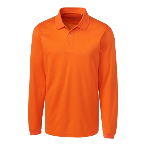 Men's polo with long sleeves, moisture-wicking performance, 3-button placket, and rib-knit... from ASI 47965 Cutter & Buck