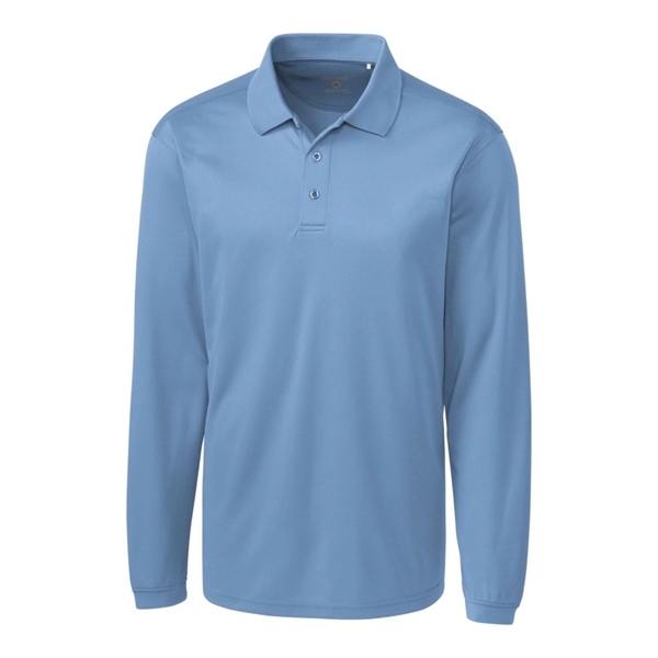 Men's polo with long sleeves, moisture-wicking performance, 3-button placket, and rib-knit... from ASI 47965 Cutter & Buck