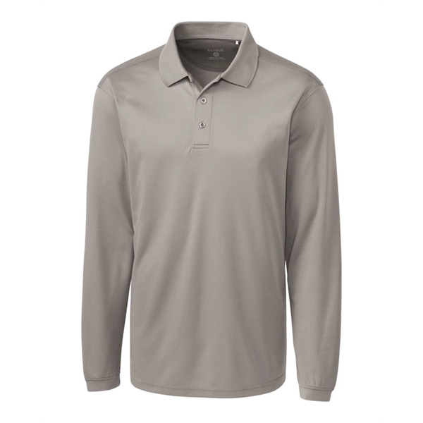 Men's polo with long sleeves, moisture-wicking performance, 3-button placket, and rib-knit... from ASI 47965 Cutter & Buck