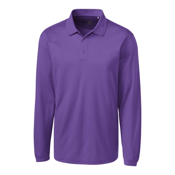 Men's polo with long sleeves, moisture-wicking performance, 3-button placket, and rib-knit... from ASI 47965 Cutter & Buck