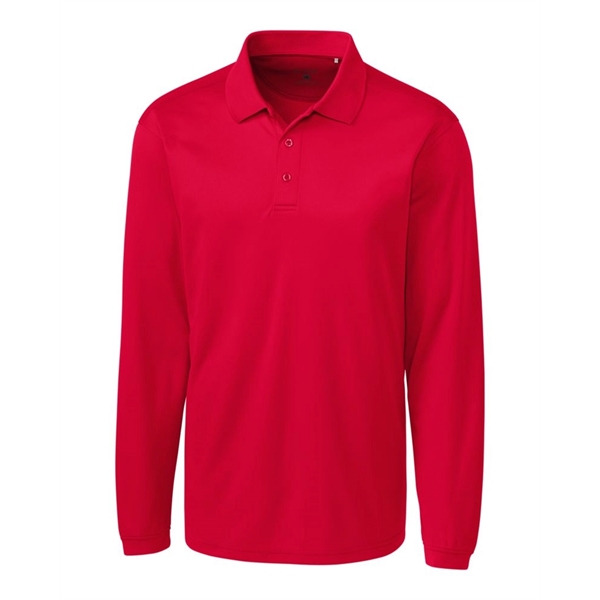 Men's polo with long sleeves, moisture-wicking performance, 3-button placket, and rib-knit... from ASI 47965 Cutter & Buck