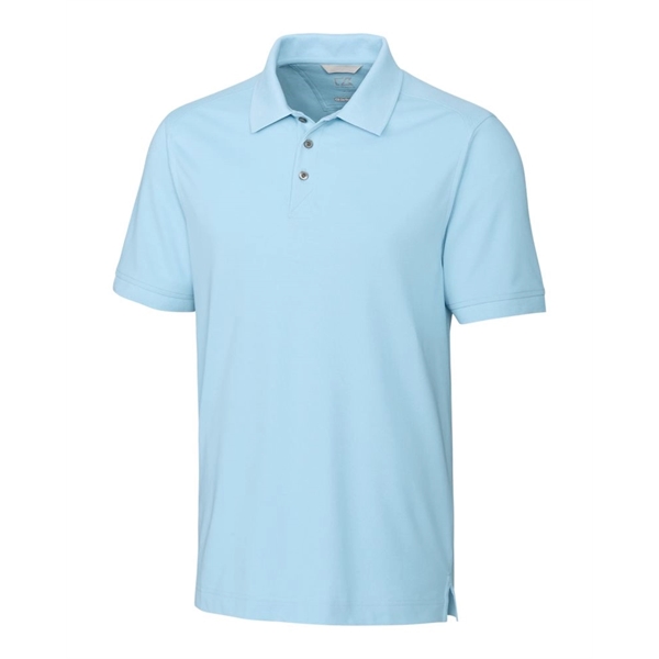 Men's polo with short sleeves, moisture-wicking performance, UPF 35+ protection, rib-knit... from ASI 47965 Cutter & Buck