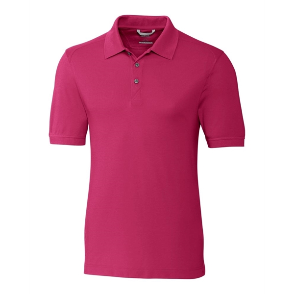 Men's polo with short sleeves, moisture-wicking performance, UPF 35+ protection, rib-knit... from ASI 47965 Cutter & Buck