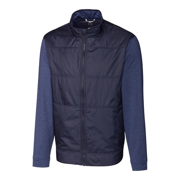 Men's jacket with a full-zip, moisture-wicking performance, zip pockets, and chin... from ASI 47965 Cutter & Buck