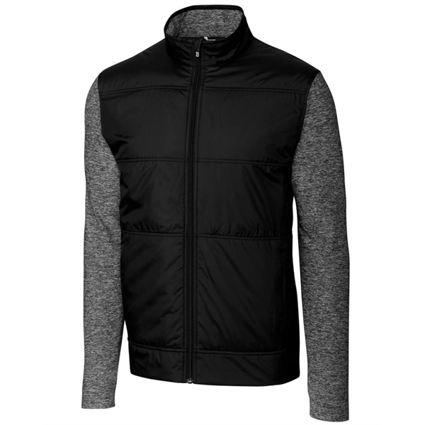 Men's jacket with a full-zip, moisture-wicking performance, zip pockets, and chin... from ASI 47965 Cutter & Buck
