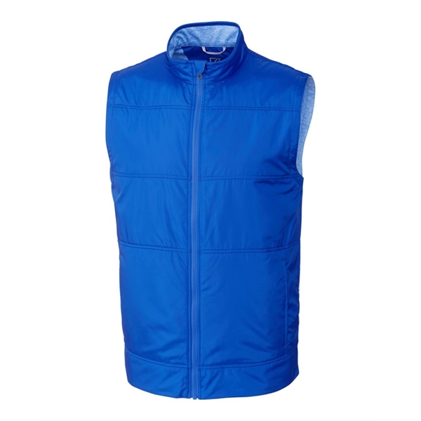 Men's vest with a full-zip, moisture-wicking fabric, and CB logo zipper... from ASI 47965 Cutter & Buck