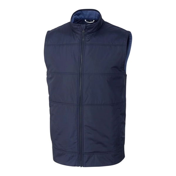Men's vest with a full-zip, moisture-wicking fabric, and CB logo zipper... from ASI 47965 Cutter & Buck