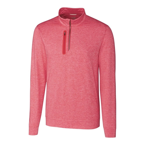 Men's sweatshirt with a quarter-zip, chest pocket, UPF 50+ protection, moisture-wicking... from ASI 47965 Cutter & Buck