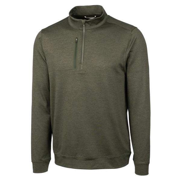 Men's sweatshirt with a quarter-zip, chest pocket, UPF 50+ protection, moisture-wicking... from ASI 47965 Cutter & Buck