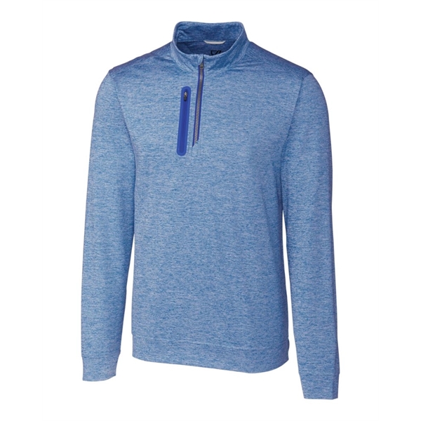 Men's sweatshirt with a quarter-zip, chest pocket, UPF 50+ protection, moisture-wicking... from ASI 47965 Cutter & Buck