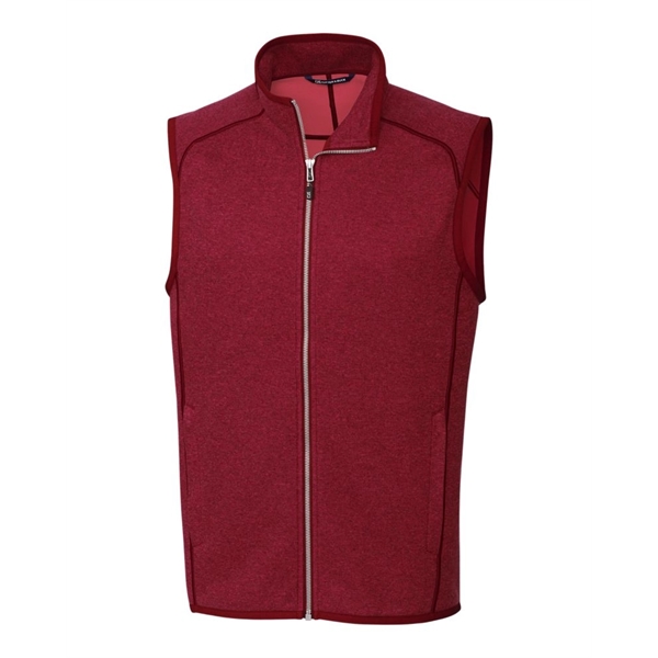 Men's vest with a full-zip, pockets, tonal stretch binding, and CB... from ASI 47965 Cutter & Buck