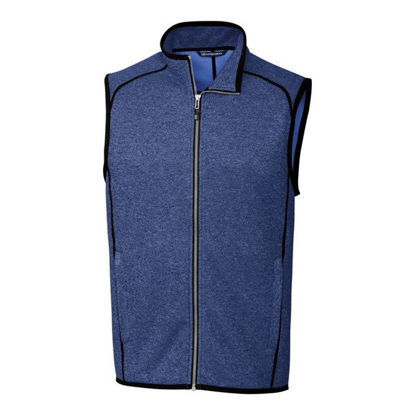 Men's vest with a full-zip, pockets, tonal stretch binding, and CB... from ASI 47965 Cutter & Buck