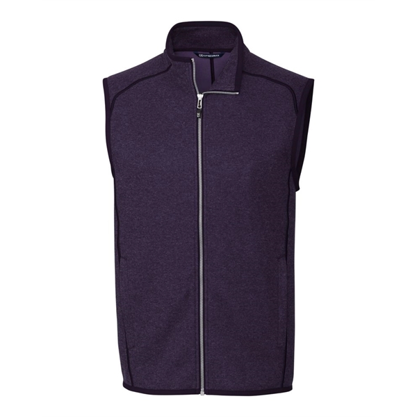 Men's vest with a full-zip, pockets, tonal stretch binding, and CB... from ASI 47965 Cutter & Buck