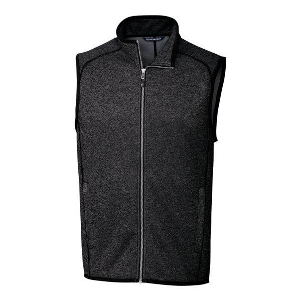 Men's vest with a full-zip, pockets, tonal stretch binding, and CB... from ASI 47965 Cutter & Buck