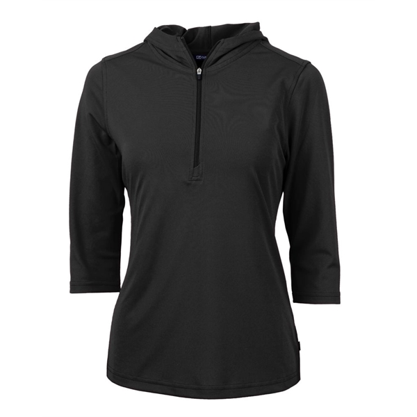 Ladies' sweatshirt with a half-zip, hood, UPF 25+ protection, moisture-wicking performance,... from ASI 47965 Cutter & Buck