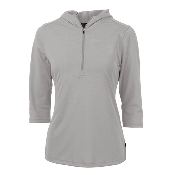 Ladies' sweatshirt with a half-zip, hood, UPF 25+ protection, moisture-wicking performance,... from ASI 47965 Cutter & Buck