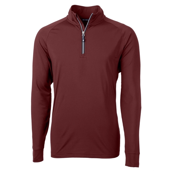 Men's sweatshirt with a quarter-zip, brushed back fleece, raglan sleeves, zipper,... from ASI 47965 Cutter & Buck