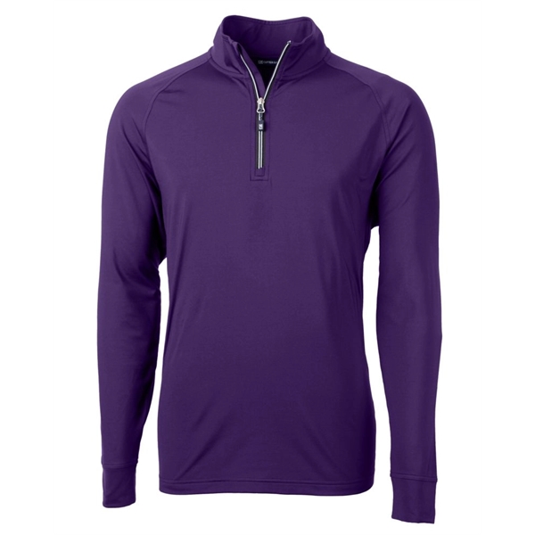 Men's sweatshirt with a quarter-zip, brushed back fleece, raglan sleeves, zipper,... from ASI 47965 Cutter & Buck