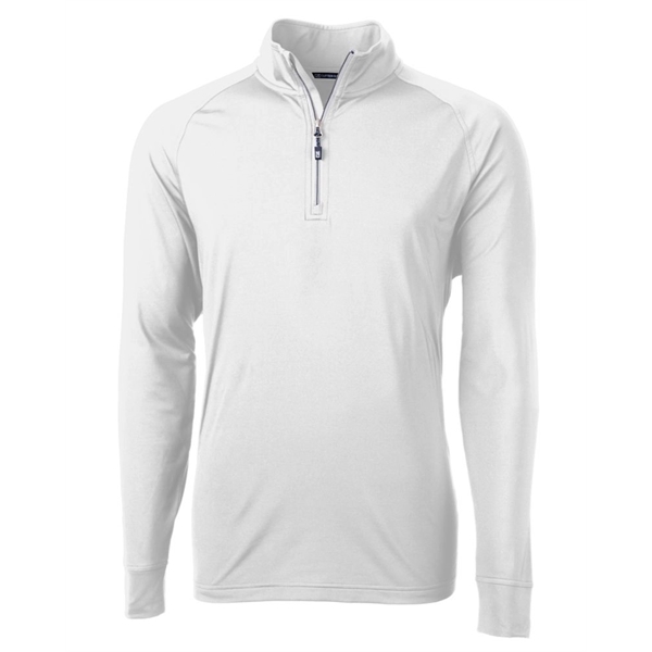 Men's sweatshirt with a quarter-zip, brushed back fleece, raglan sleeves, zipper,... from ASI 47965 Cutter & Buck