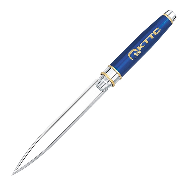 Metal letter opener with a sleek, translucent color handle and gold... from ASI 68190 Lungsal / Lungsal