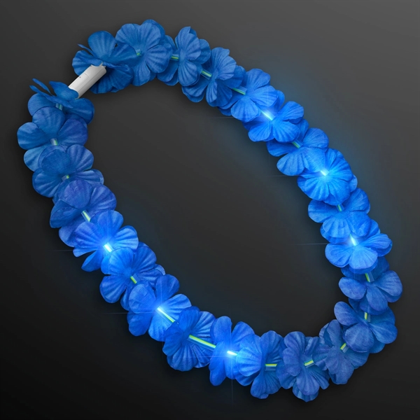 LED Light Up Flashing Hawaiian Flower Lei Party Necklaces, Blank Stock... from ASI 34194 ALightPromos / Alight Promotional Products