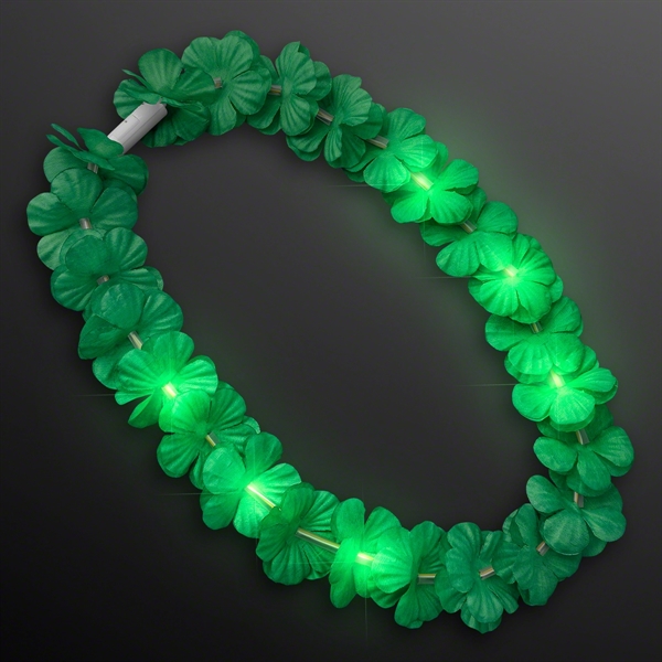 LED Light Up Flashing Hawaiian Flower Lei Party Necklaces, Blank Stock... from ASI 34194 ALightPromos / Alight Promotional Products