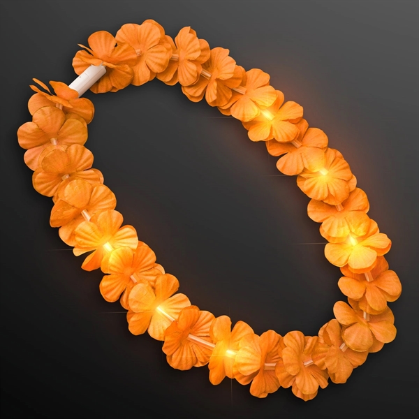 LED Light Up Flashing Hawaiian Flower Lei Party Necklaces, Blank Stock... from ASI 34194 ALightPromos / Alight Promotional Products