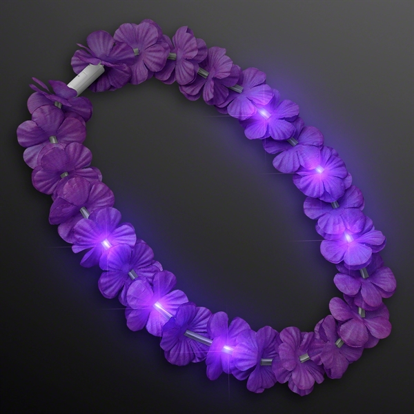 LED Light Up Flashing Hawaiian Flower Lei Party Necklaces, Blank Stock... from ASI 34194 ALightPromos / Alight Promotional Products
