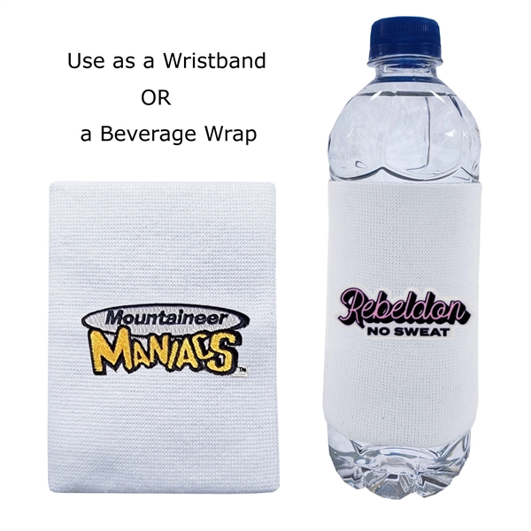 Oversized knit white wristband/beverage wrap.... from ASI 90160 Suntex Industries