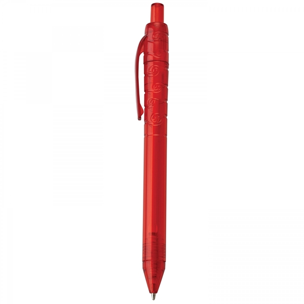 Recycled plastic push-action pen with a recycled symbol printed on clip... from ASI 88660 Spector & Co.