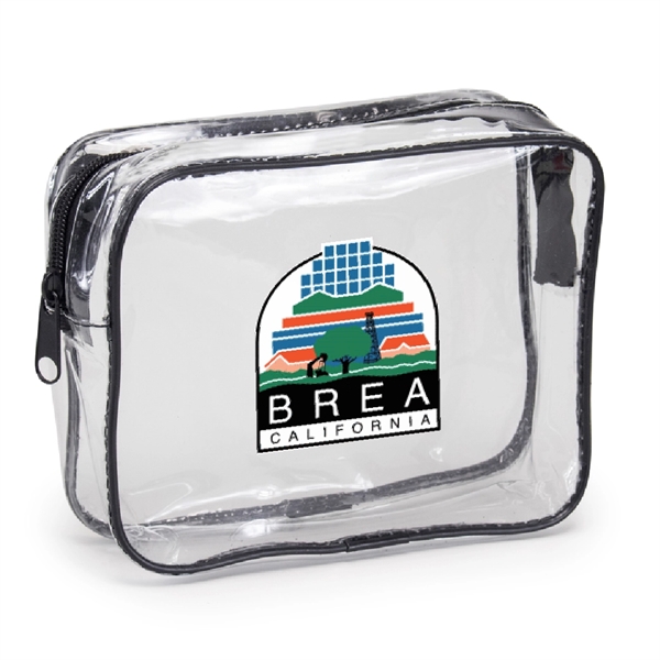 Hampton clear vinyl travel size cosmetic bag, Constructed of 0.3 mm... from ASI 40544 Binaco