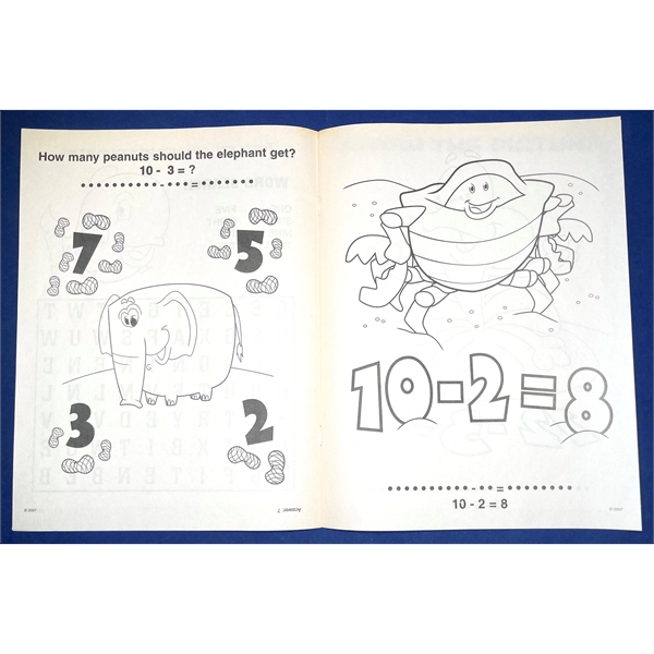 The educational Fun With Subtraction coloring and activity book teaches kids... from ASI 45815 Coloring Book Solutions / Coloring Book Solutions™