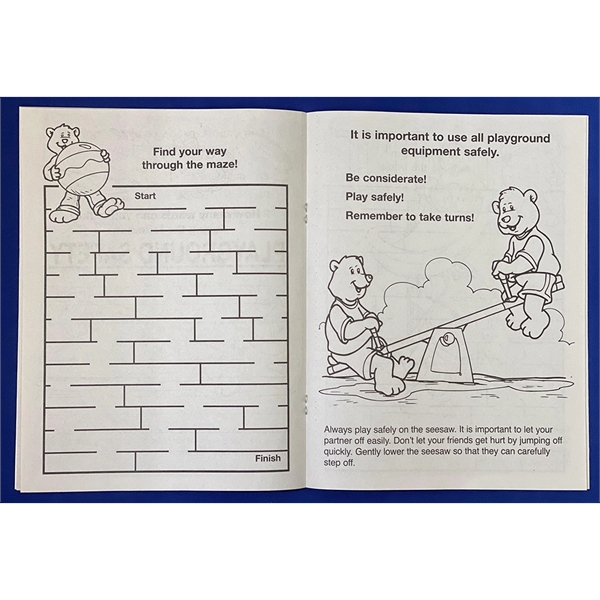 Play It Safe On The Playground coloring and activity book.... from ASI 45815 Coloring Book Solutions / Coloring Book Solutions™